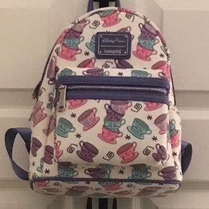 Disney Parks Loungefly Tea Cups Mini Backpack NEW